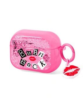 & Other Stories Pink "Burn Book" Glitter AirPods Case with Lip Charm